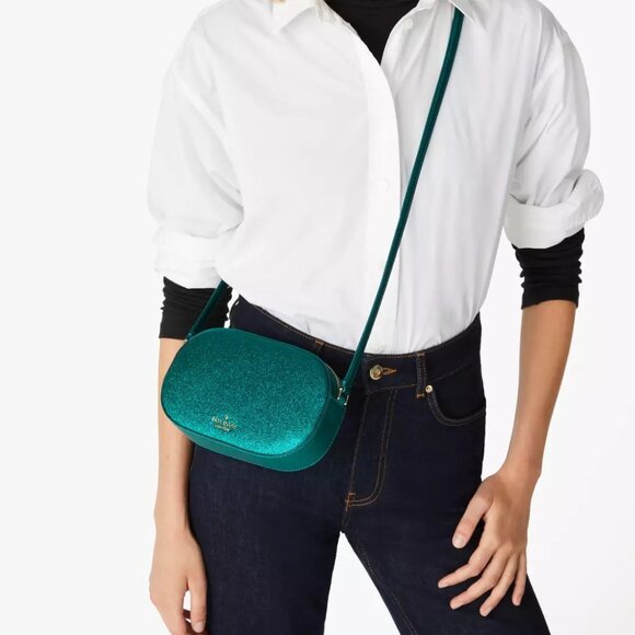 Kate Spade NWT Glimmer Sparkle Crossbody Luxury Purse - Picture 2 of 3